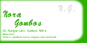 nora gombos business card